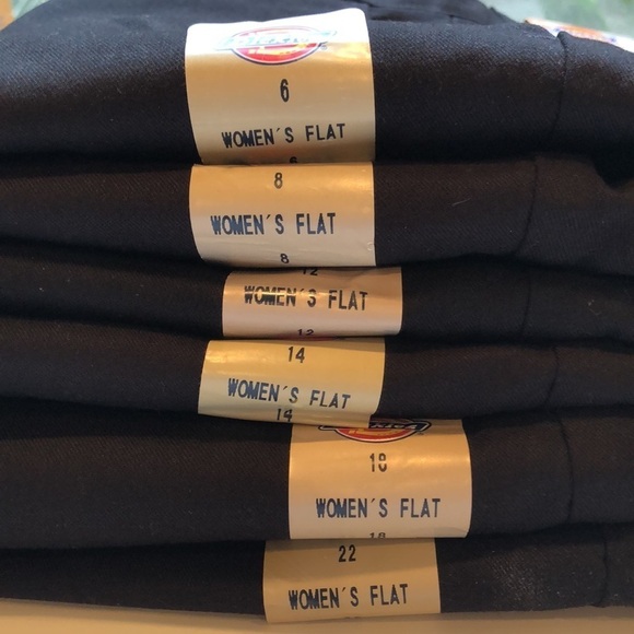 NWT DICKIES Black flat front zip shorts belt loops pockets Women’s 14 or 22 - Picture 2 of 15